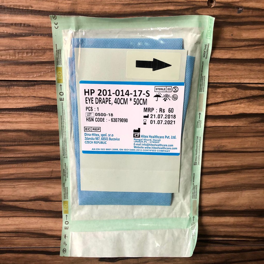 HP 201-014-17-S Eye Drape, 40CM x 50CM (Am-153)