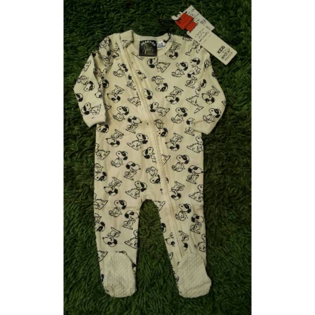 Cotton on sleepsuit snoopy new size 6-12m