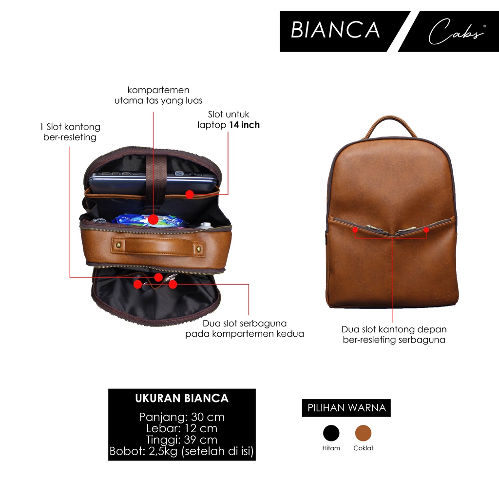 Cabs  - Tas Wanita Type Bianca Muat Laptop 14 inch