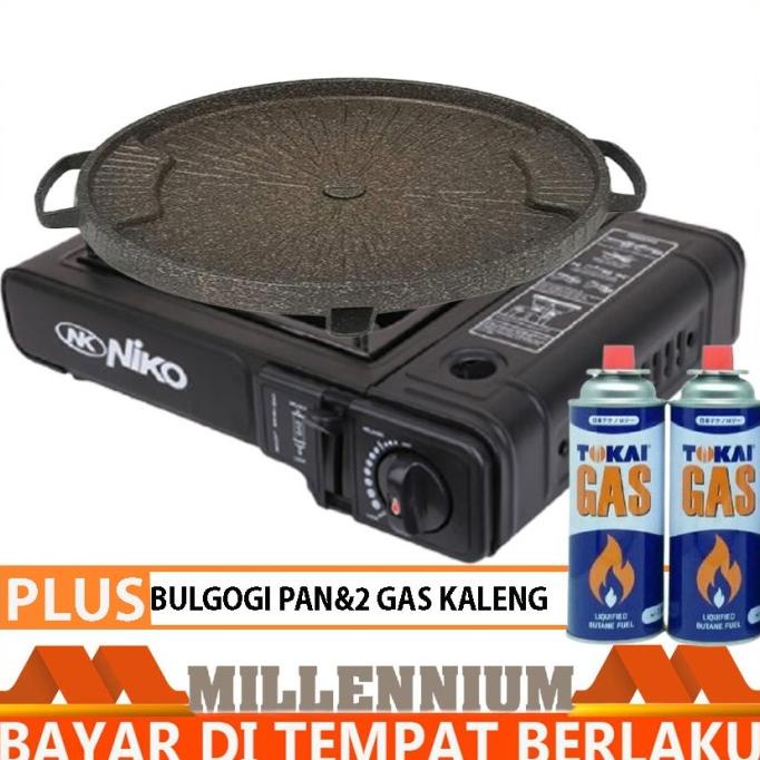 TERBAGUS KOMPOR PORTABLE NIKO 2IN1 PLUS BULGOGI DAN 2 GAS KALENG DCFSD51654