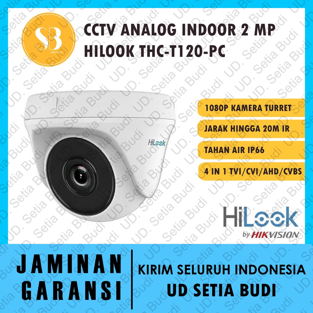 Kamera CCTV Analog Indoor 2 MP Hilook THC-T120-PC