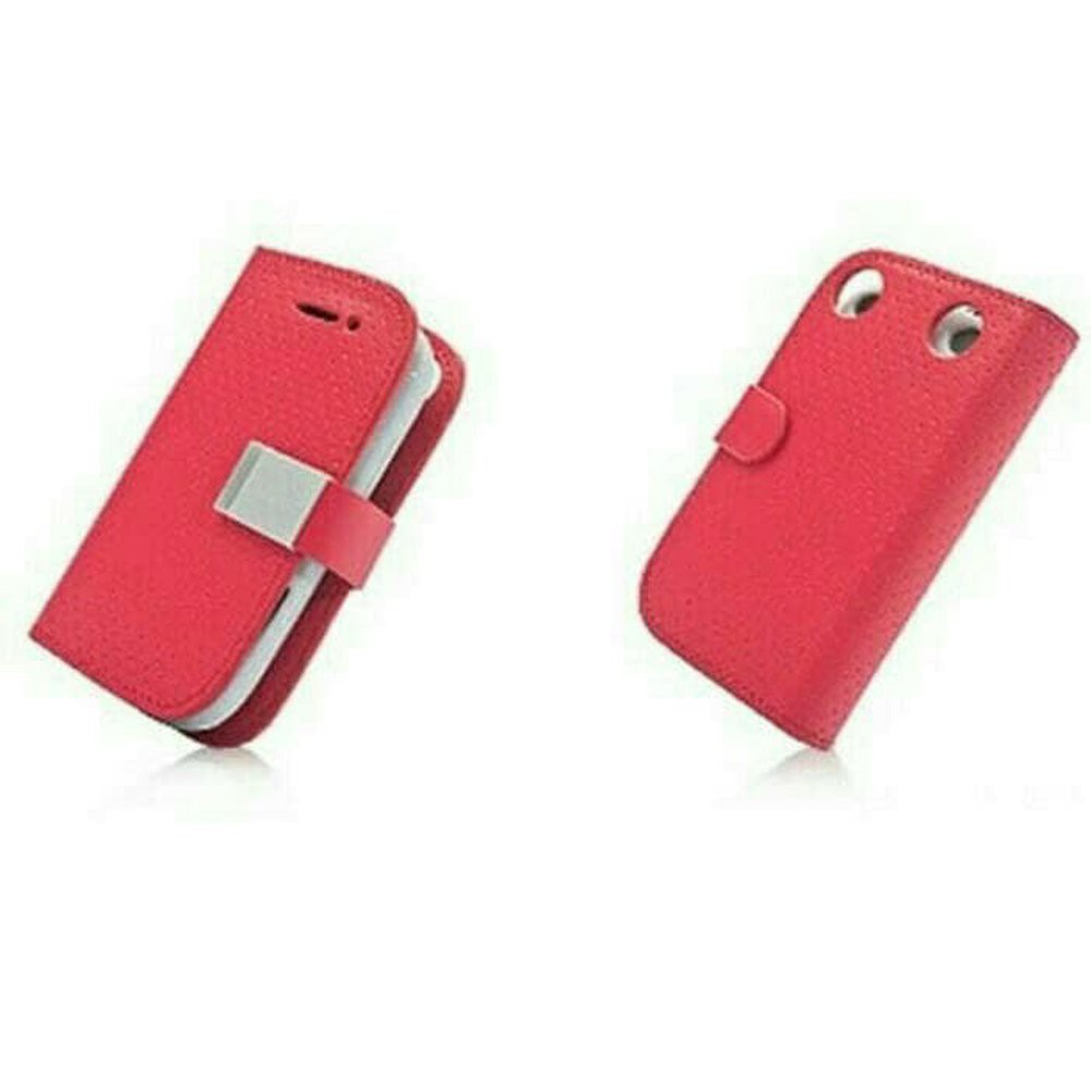 AKSESORIS HP Capdase Folder Case Sider Polka BlackBerry Davis Amstrong 9220 9320 - Red