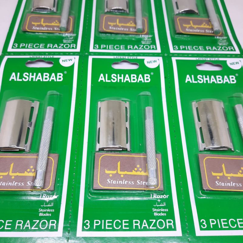 6pcs ALAT CUKUR ALSHABAB 3 PIECE RAZOR