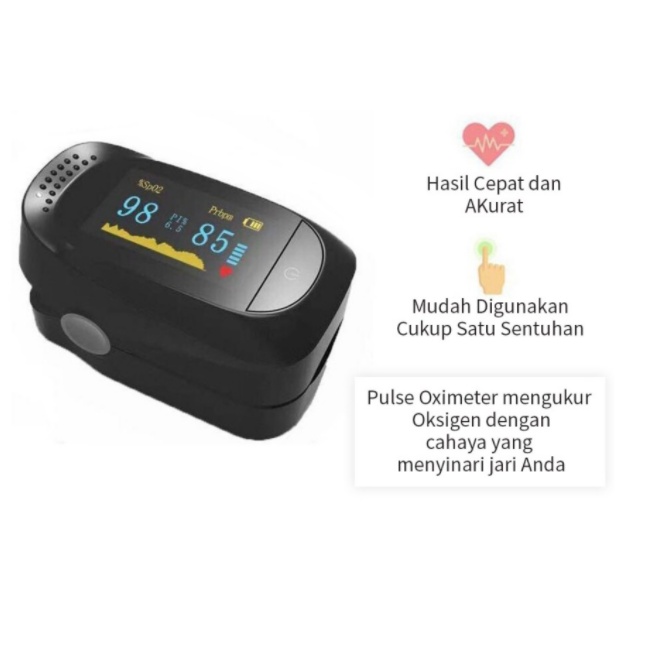 PREMIUM Fingertip Pulse Oximeter Oxymeter A2/ M190 Alat Ukur Kadar Oksigen SpO2