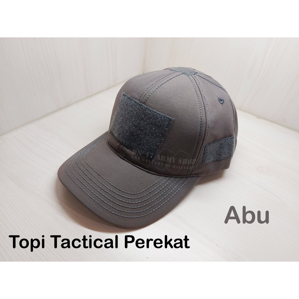 Topi velcro/perekat/tactical hijau army,hitam,krem khaki,hijau olive/brimob/satpol pp/navy