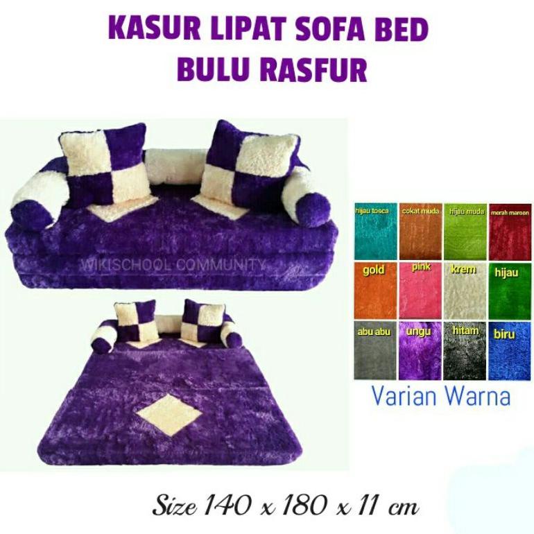 Kasur Lipat Sofabed Kursi Tamu Busa Spon Bulu Rasfur Murah