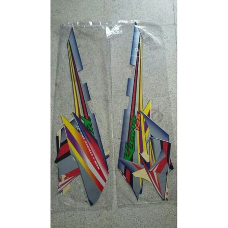 striping lis Sticker standar Honda Kirana  biru