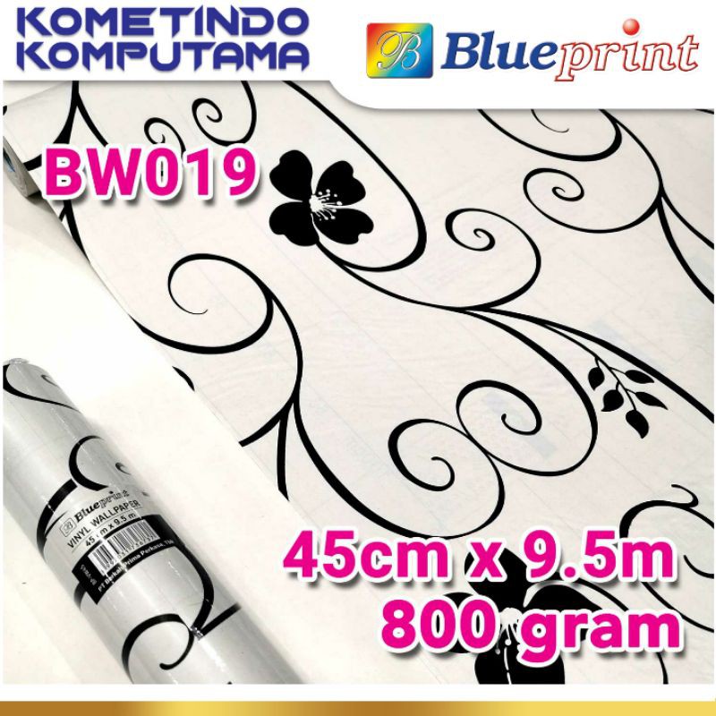 BW019 Wallpaper Sticker Vinyl Dinding BLUEPRINT 45Cm x 9,5M Varian BW019 - Wallpaper Dinding