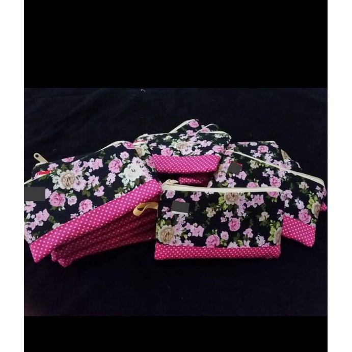 

Dompet uang | pouch | tempat pensil motif shabby bunga lucu bisa COD