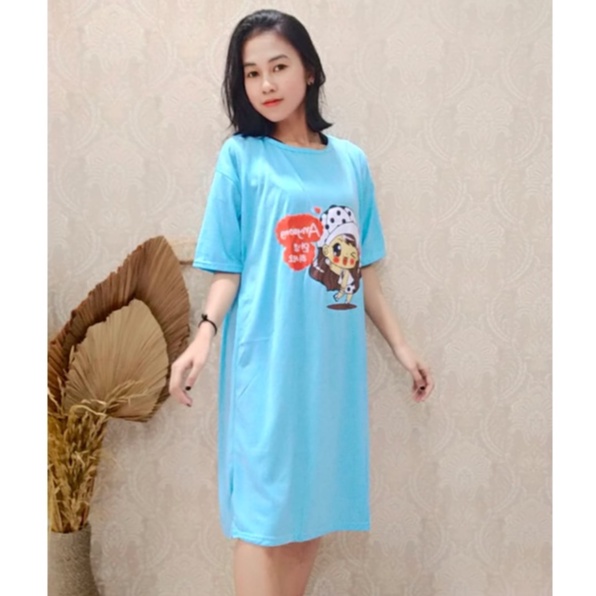 DRESS JUMBO TOPI POLKA ANNYEONG | DRESS WANITA