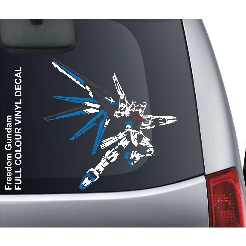 Sticker Cutting Freedom Gundam Vinyl Decal Mobil Motor