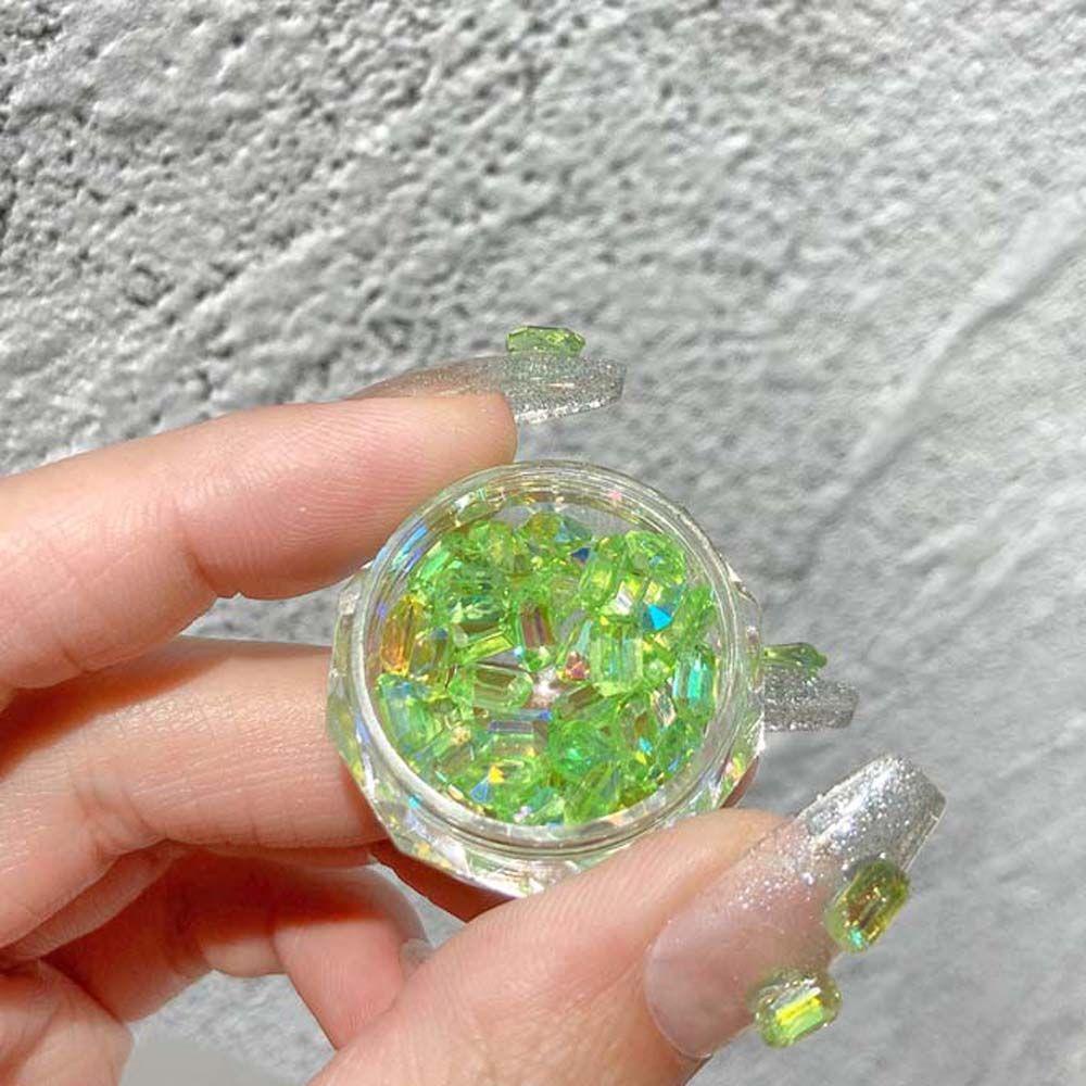 Agustina Aurora Nail Art Rhinestones Warna-Warni Fashion Symphony Candy Color Nail Ornament 3D Perhiasan Kuku