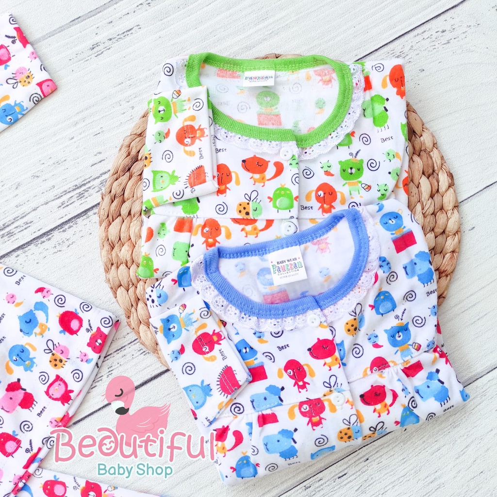 Setelan Bayi Panjang Motif Best / Setelan Piyama Bayi Perempuan / Baju Bayi Panjang Merk Fauzan / Baju Tidur Bayi Perempuan / Baby.ou_