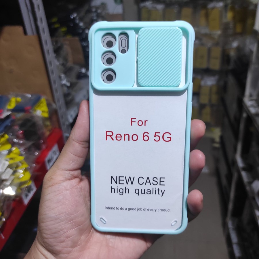 Case Oppo Reno 6 4G Reno 6 5G Slide Clear Transparant Protaction Kamera Belakang