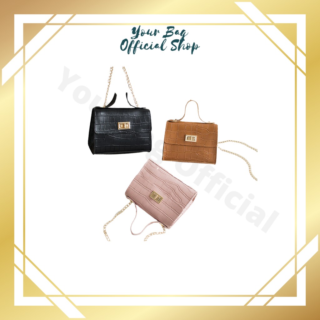 Tas Selempang Slingbag Wanita Kulit CR Series Import