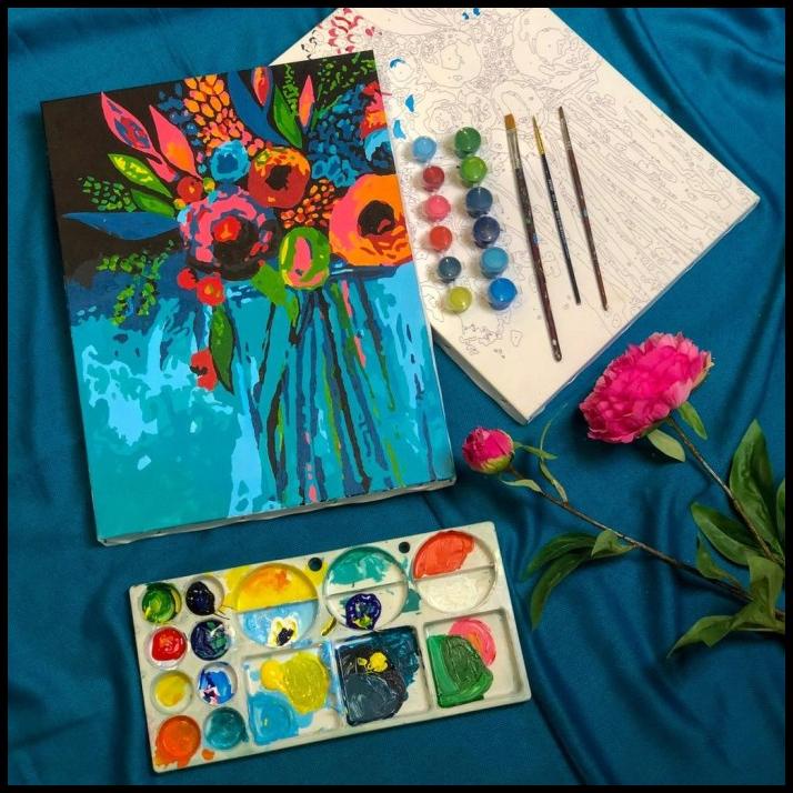 

Bartega Paint By Number Kit : Jar Of Blooms
