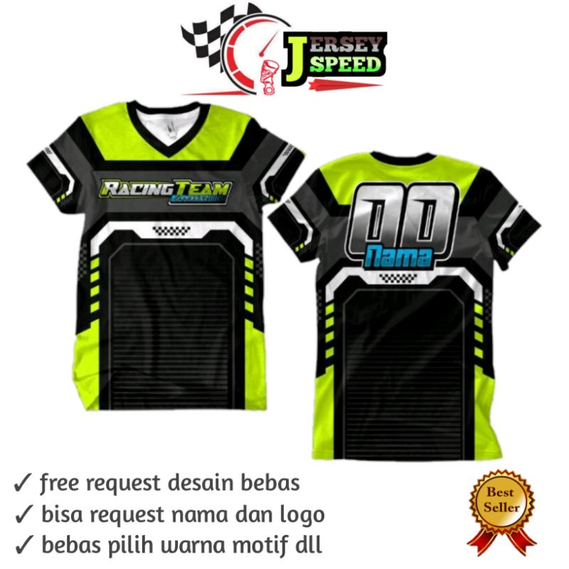 Jersey Racing bisa costom free desain suka suka full printing