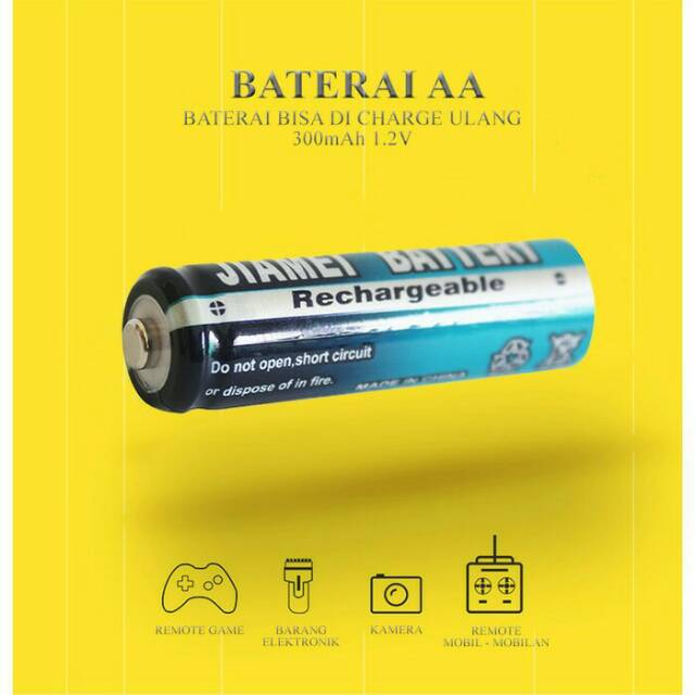 Baterai Chas Baterai Charger AA isi 2 pcs