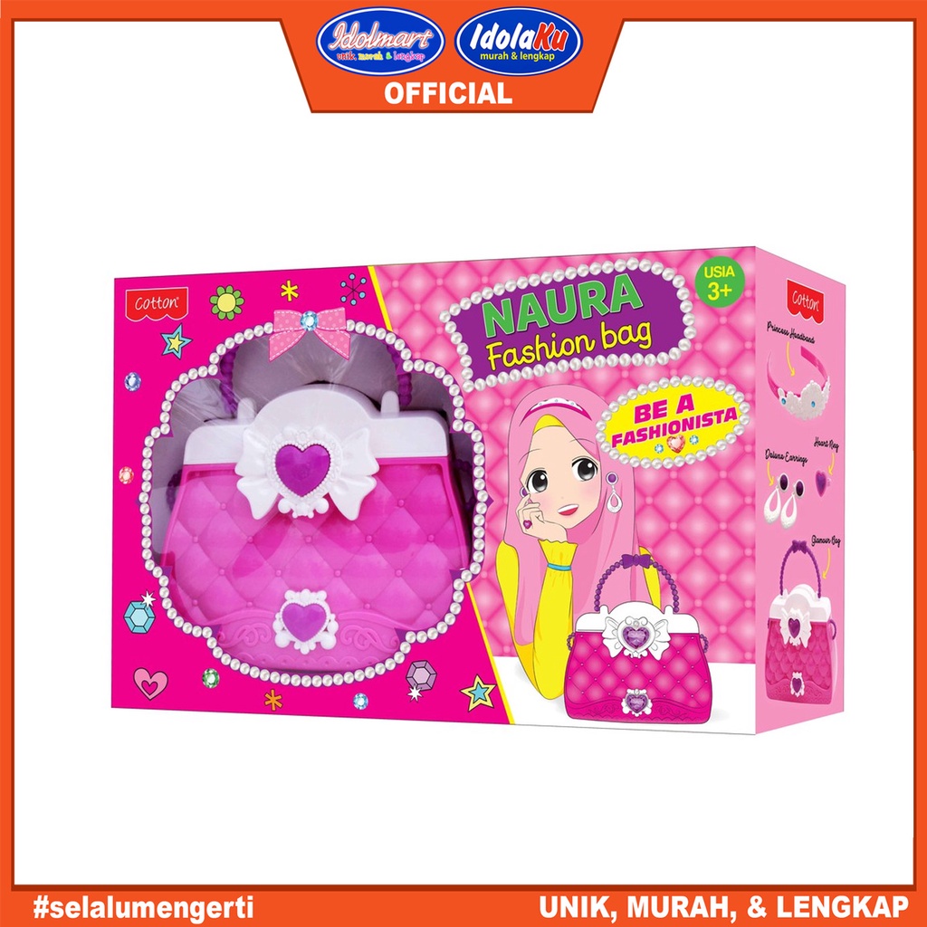 IDOLMART Mainan Anak Naura Fashion Bag - Mainan Pretend Play - Tas Anak Lucu Surabaya