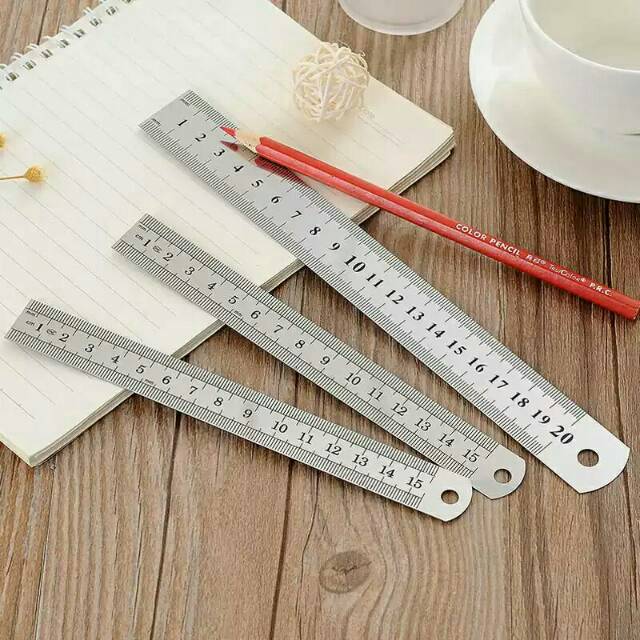 

Penggaris Besi 15cm 20cm 30cm / Stainless Steel Ruler