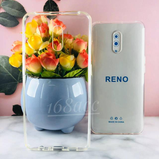 Silikon Jelly Soft Case Bening Oppo Reno Softcase Anti Crack Premium bahan tebal