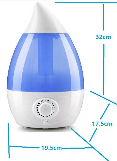 HUMIDIFIER KAPASITAS BESAR 2,5L CLASSIC DROP AROMATHERAPY AROMATERAPI PELEMBAB UDARA RUANGAN