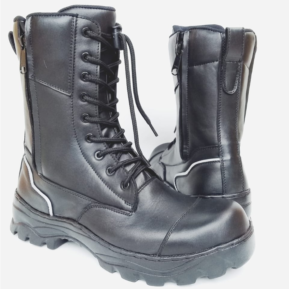 SEPATU PDL KULIT ASLI SAFETY UJUNG BESI DAMKAR / PEMADAM KEBAKARAN SEPATU BOOTS SAFETY PRIA WANITA