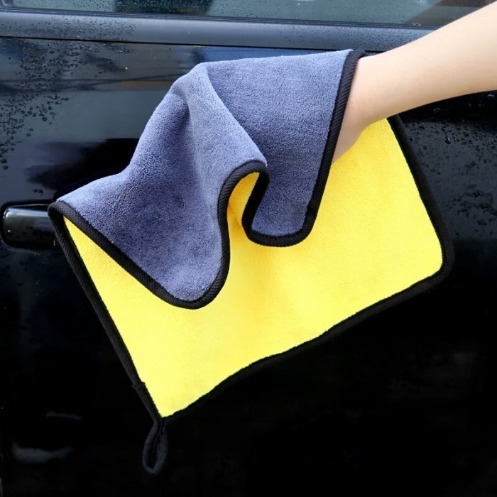 MORSHINE Lap Microfiber Tebal Detailing Abu Kuning