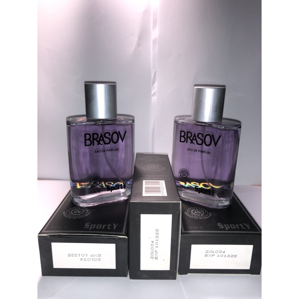 BRASOV EDP Parfum Unisex 100 ML Eau De Original Parfum HALAL BPOM Perfume Spray Extrem Lovely Energy