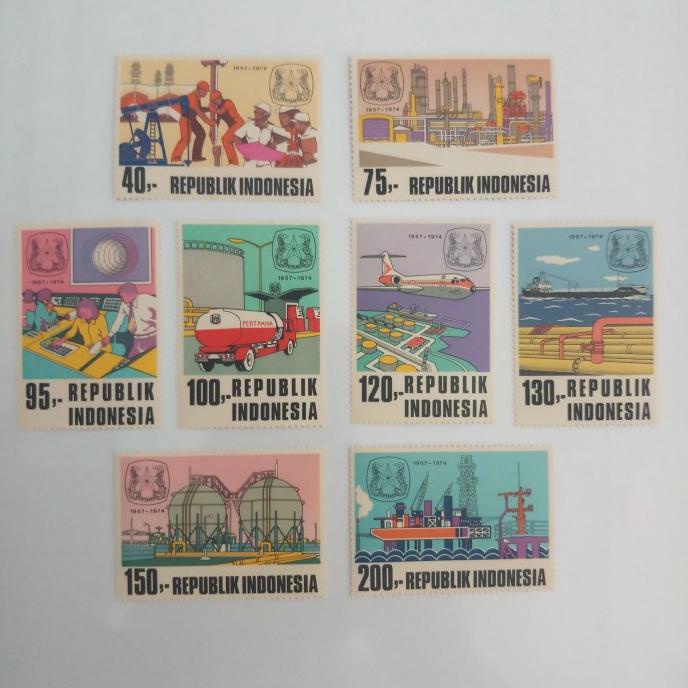 

Perangko Seri Pertamina 1974 Set Lengkap 8 Prangko