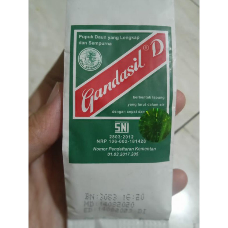 Pupuk GANDASIL B dan GANDASIL D vitamin tanaman hias dan buah 100gr