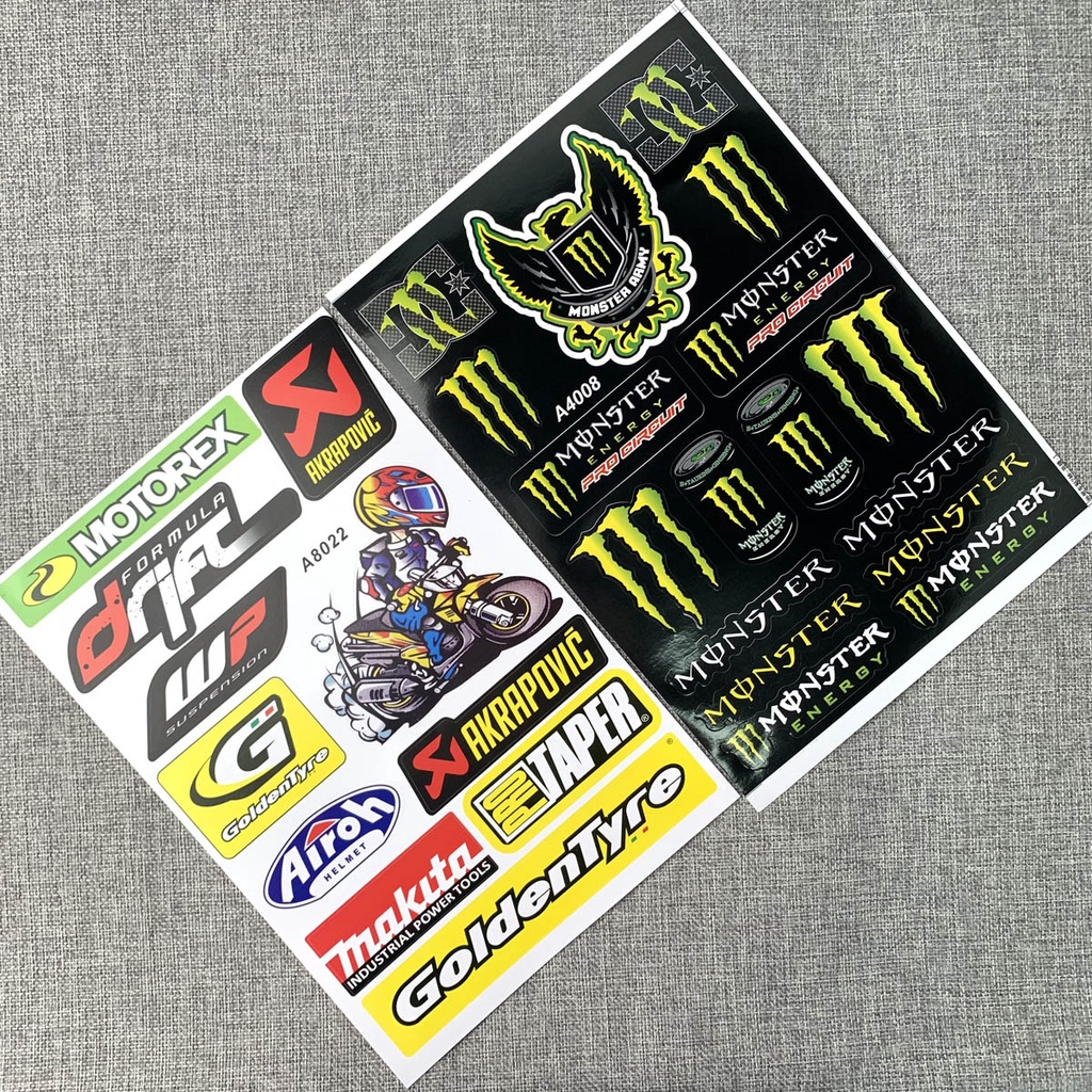 Stiker Logo Rockstar Bahan PVC Anti Air Untuk Helm Motor