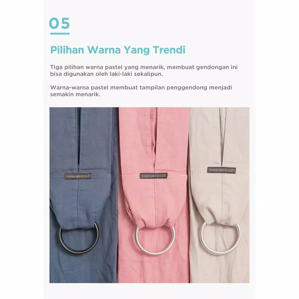 Tweeling &amp; Co Premium Baby Sling ( Gendongan Bayi )