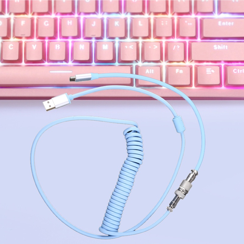 Btsg Keyboard Mekanik Gaming Aviation Lepas Pasang Coiled Type-C Aviator Connectotor