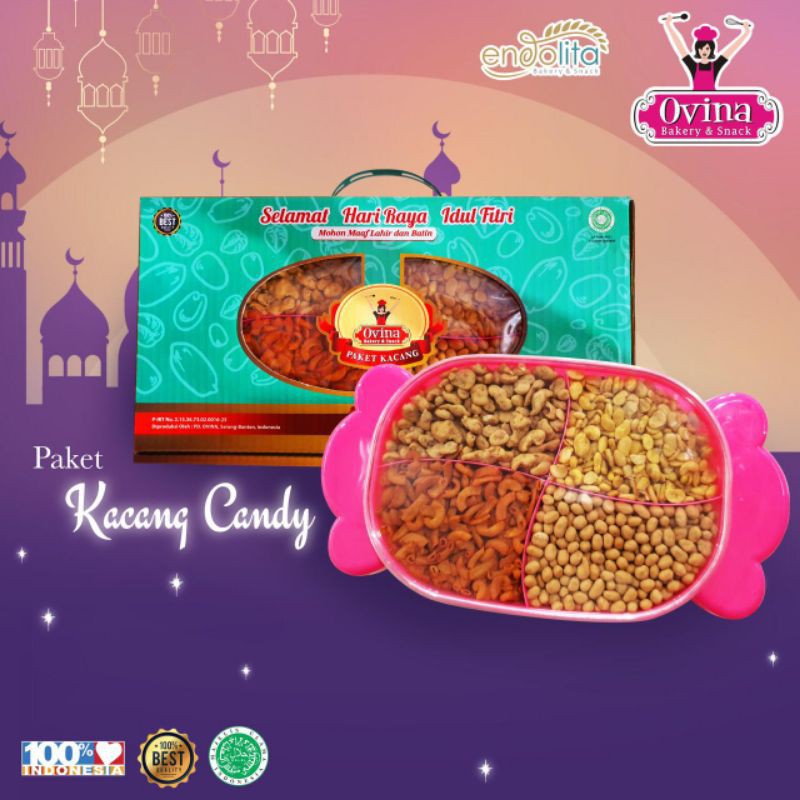 

Ovina Kacang Candy Paket Kue Kering Parcel Lebaran