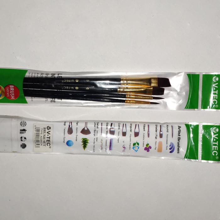 

PROMO - VTec Kuas Watercolors Cat Brush Set A0284C/4