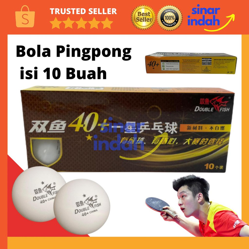 Jual Bola Pingpong Isi 10 Buah Double Fish Bola Tenis Meja Ping Pong ...