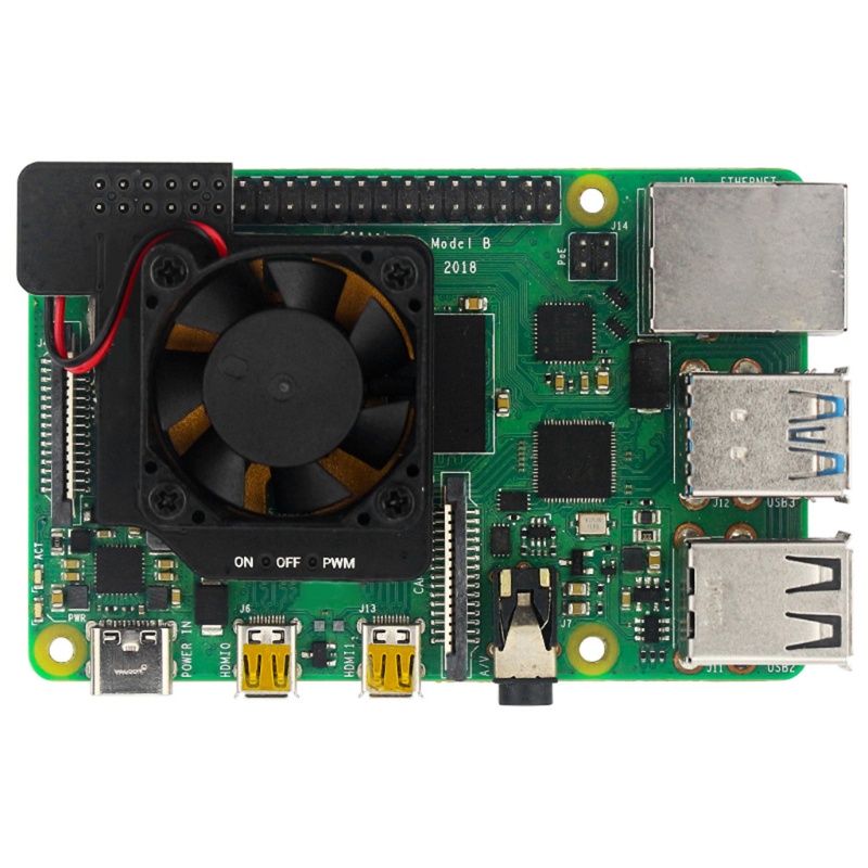 Btsg Speed Control Cooling Fan Kipas Heatsink Bawah Logam Tembaga Murni Untuk RPi 4B/3B+3B