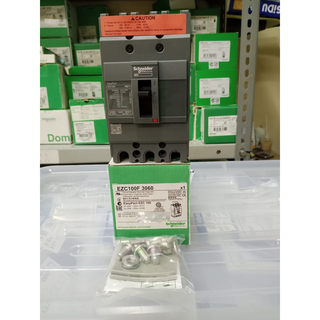 MCCB Schneider EZC100F 3x60A EZC100F3060 EZC 100 F 3P 60A