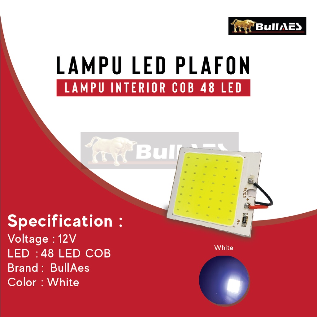 Lampu Led Plafon COB 36 led | Lampu Interior Mobil