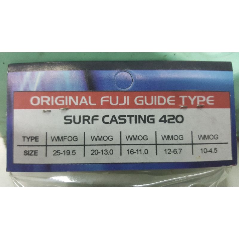 FUJI GUIDE SET SURF CASTING / PASIRAN 420cm / isi 5pcs