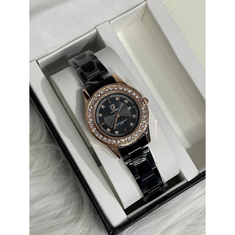 Jam Tangan Wanita Leopard Original Tgl Aktif Strap Rantai LP-4743