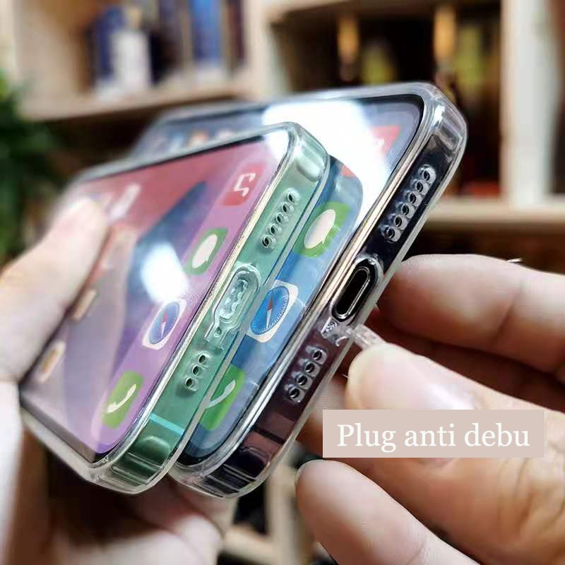 Softcase IPhone 13 12 11 Pro Max X XS 6 7 8 Transparan BeningCase IPhone Case silikon anti licin-3