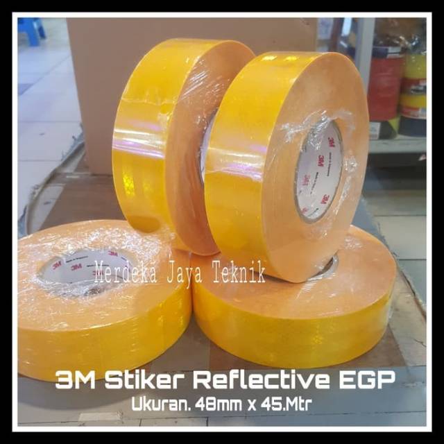 

Stiker EGP 3M Sarang Tawon Diamond grade Warna Yellow Ukuran 48mmx45M Reflective Scotchlite 3M EGP