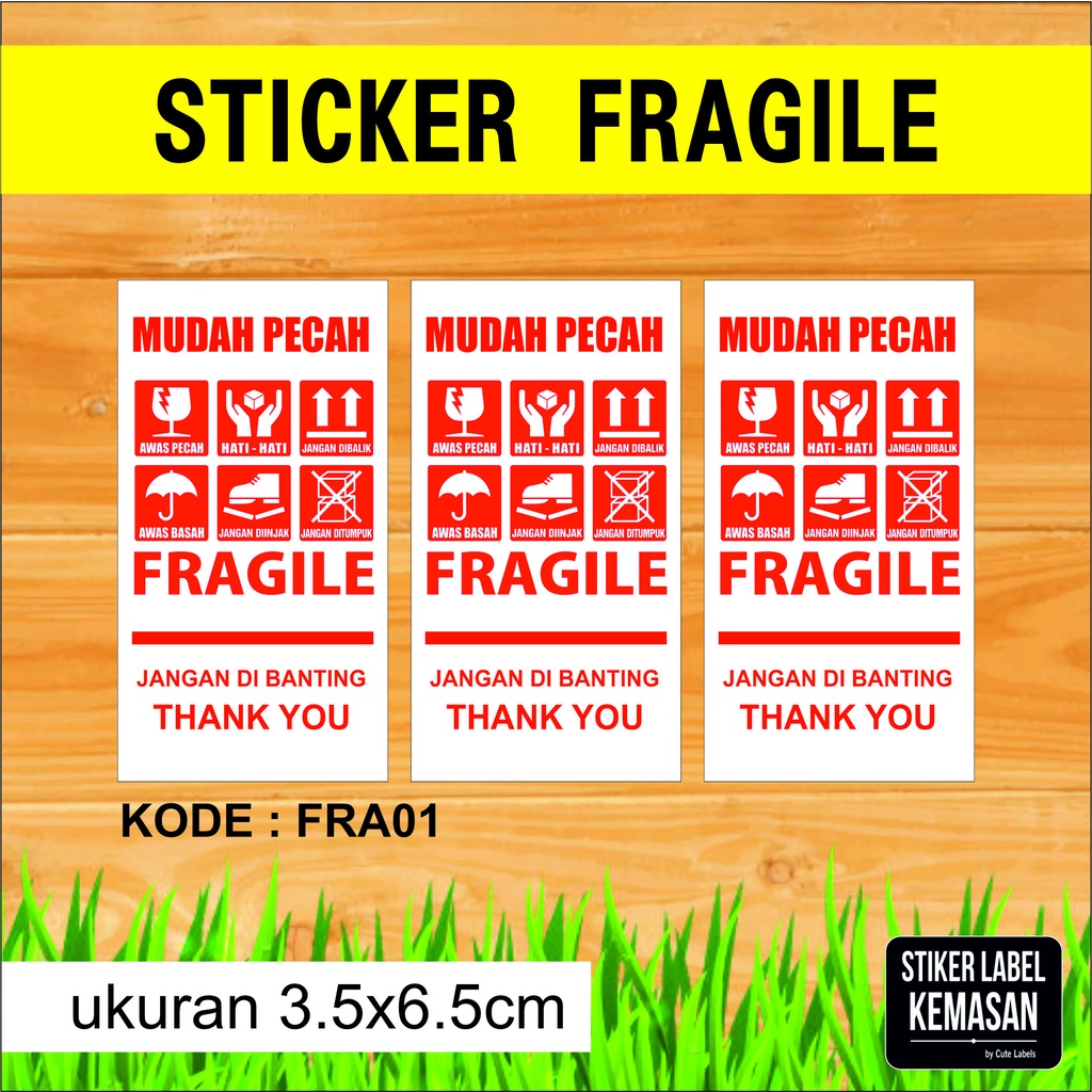 

STICKER LABEL FRAGILE / PECAH BELAH
