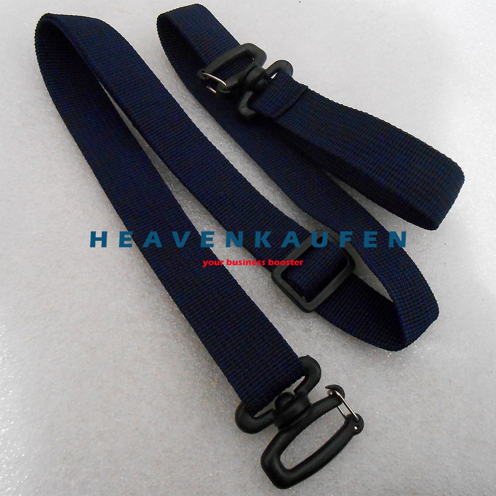 Strap Tas Tali Selempang Slempang Tas Pria Lebar 2,5 cm Warna Biru Navy Dongker Kait Bentuk Huruf S