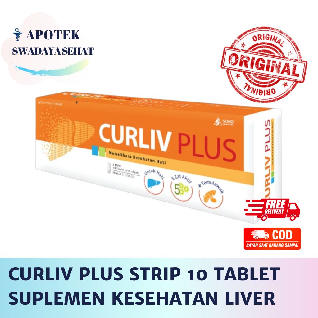 CURLIV PLUS Strip 10 Tablet Suplemen Kesehatan Hati Liver - Meningkatkan Nafsu Makan