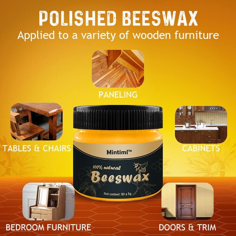 Pengkilap kayu Jati Beeswax Beewax Wood Seasoning Polish Original Pebersih Kayu Furniture Kitchen Set Pelindung Pelapis Kayu Meja Kursi Lemari Lilin Gel Lebah Alami