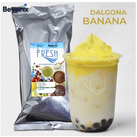 

DALGONA BANANA BUBUK MINUMAN PREMIUM - FRESH POWDER DRINK KEMASAN 500gram dan 1Kg