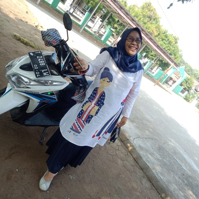 Shanaya Batik Tunik Tejo Printing Kartun Batik Lucu Unik